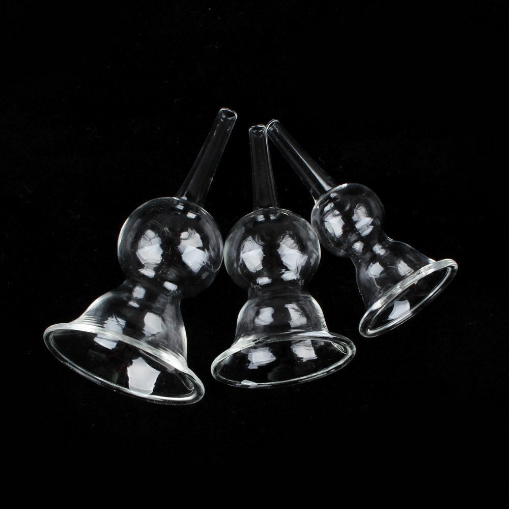 3PCS Breast Vacuum Cupping Cups Nipple Glass Cup For Breast Enhancement Machine