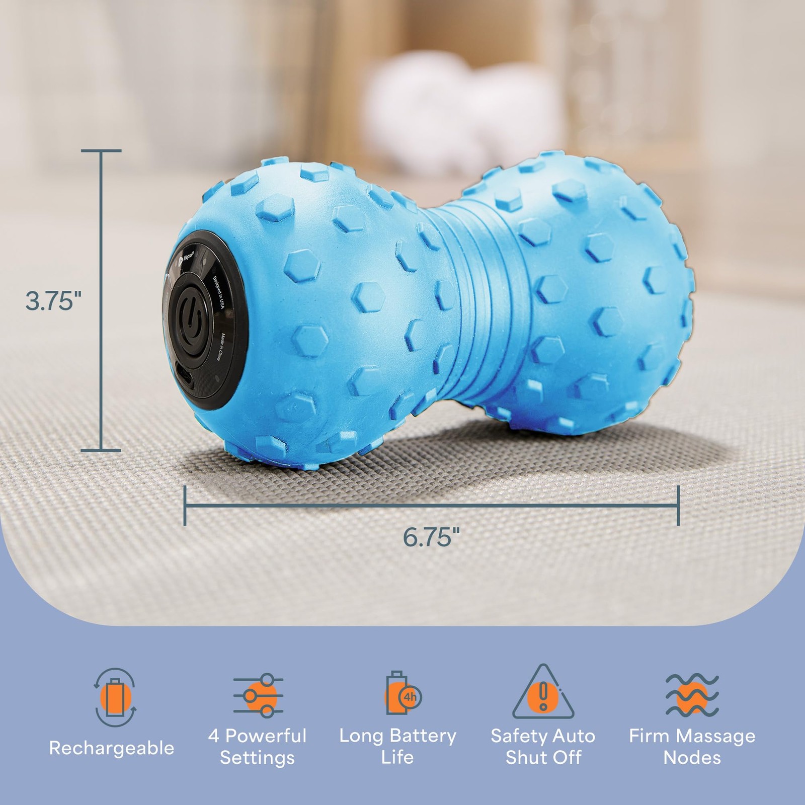 4-Speed Vibrating Massage Ball – Peanut Massager Combines a Lacrosse Ball wit…