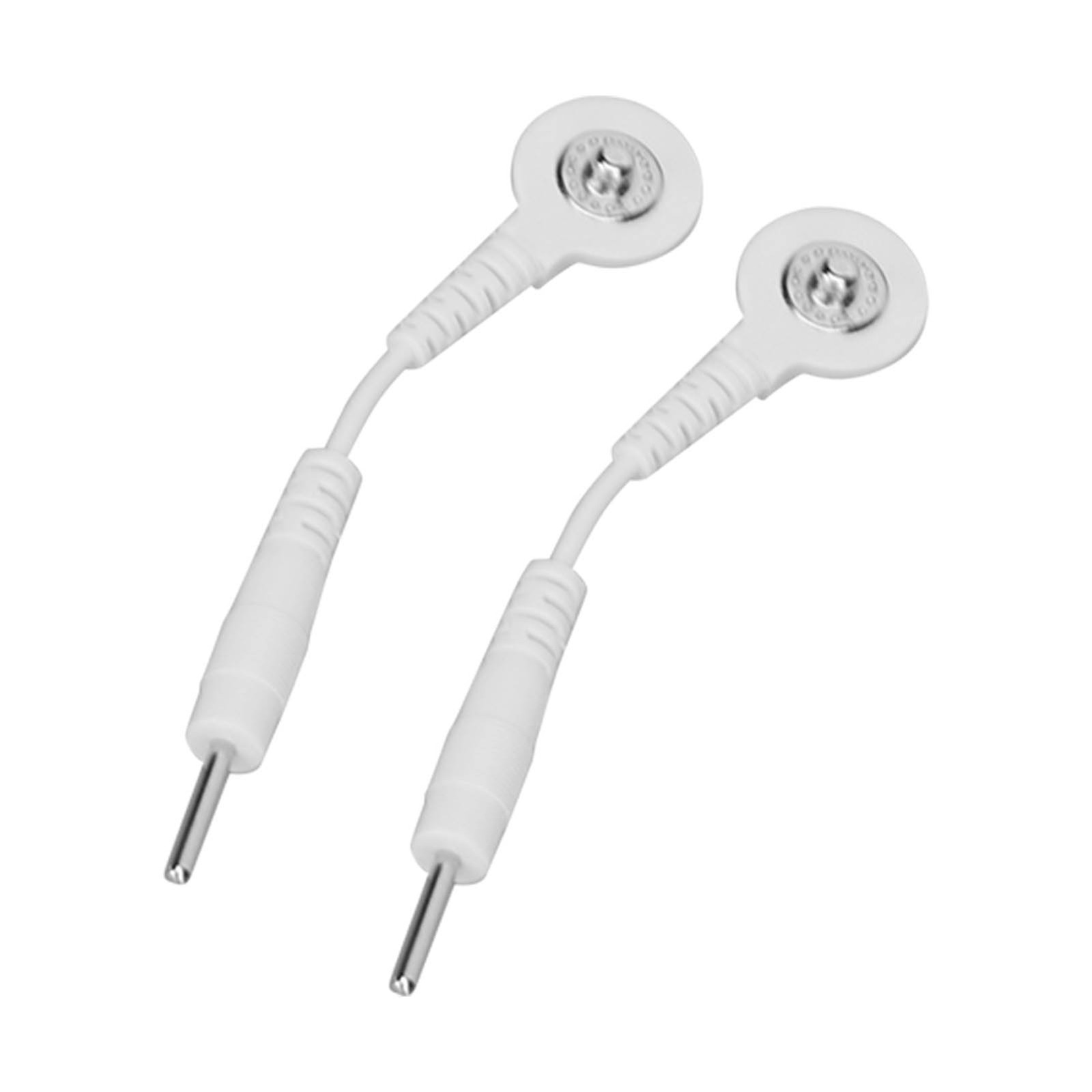 20Pcs Electrode Wires 2.0in Portable Replacement Button Electrode Wires For