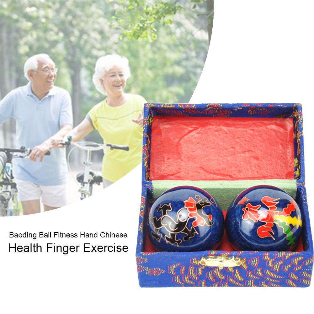 2Pcs Chinese Health Exercise Stress Baoding Balls, Meditation Massage Handbal…