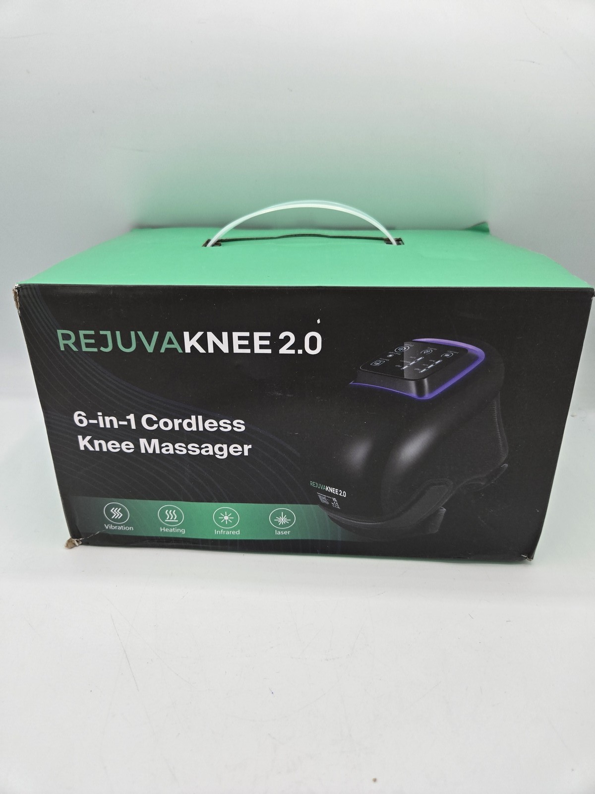 RejuvaKnee 2.0 6-in-1 Cordless Knee Massager & Ankle Heating Pad Bundle
