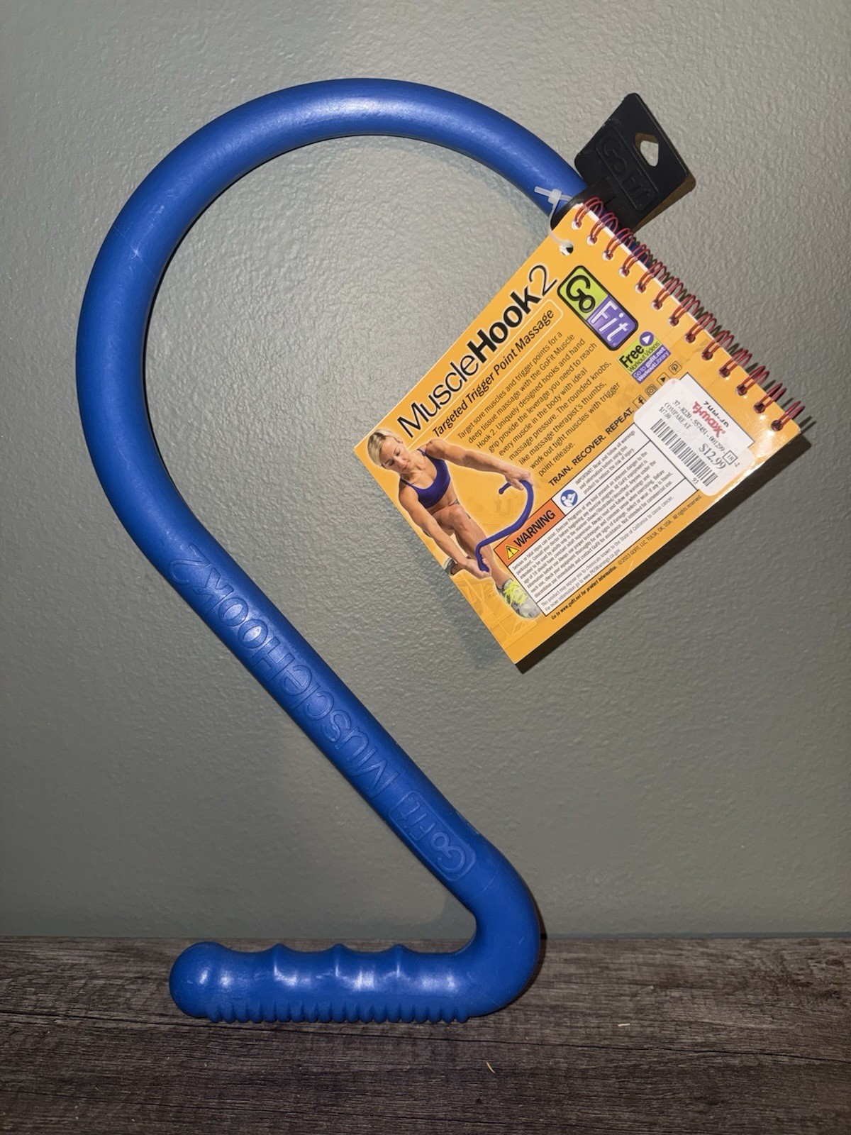GoFit Muscle Hook 2 Trigger Point Massager Manual Handheld Lightweight Blue