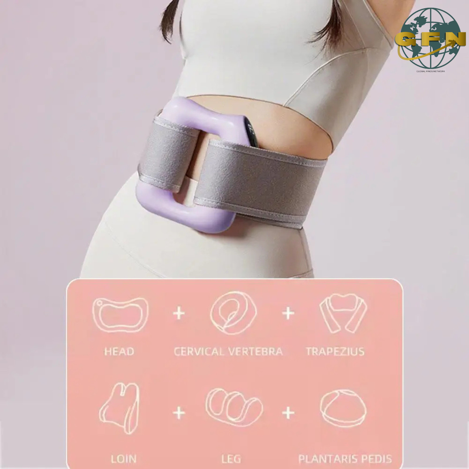 Heated Fascia Massager Ring Deep Tissue Muscle Massage USB Rechargeable Portable