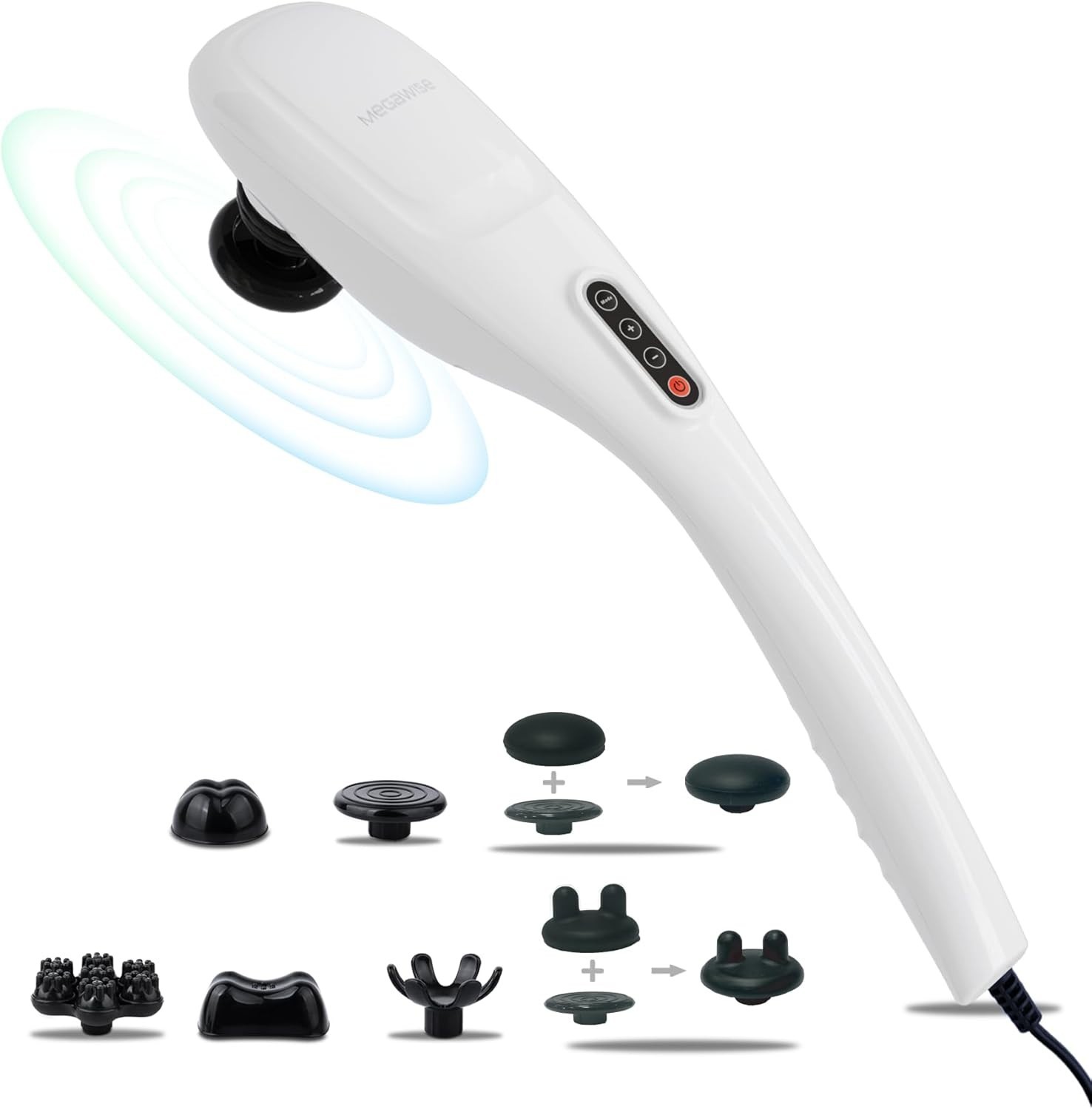 Ergonomic Deep Tissue Massager with Heat – Corded, Versatile Relief Solution