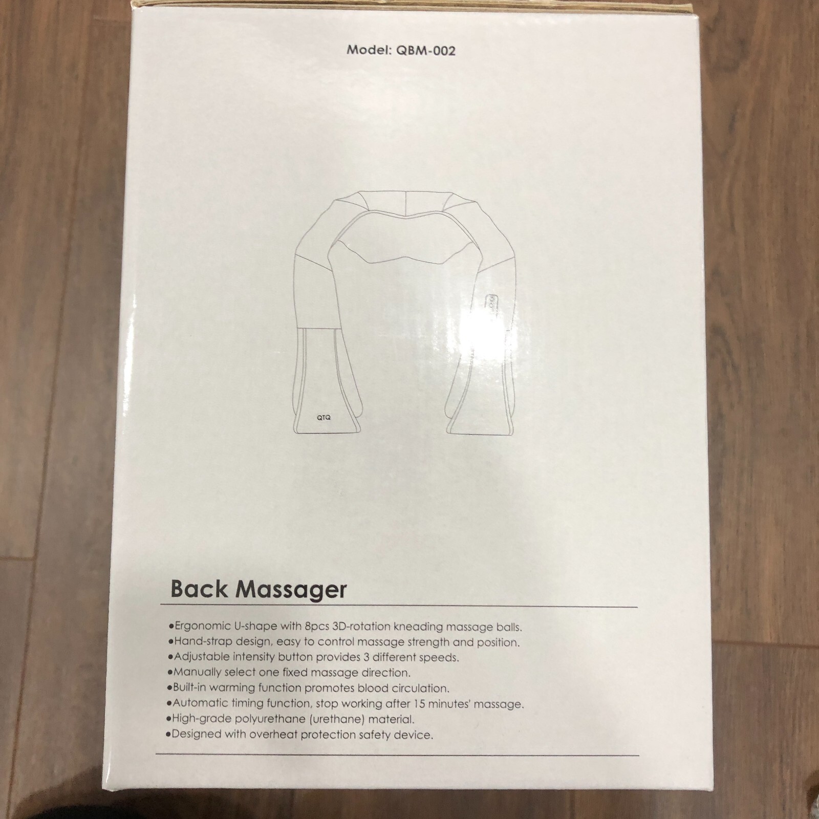 QTQ Productions Back Massager Bi Directional Heating Shiatsu Neck Back