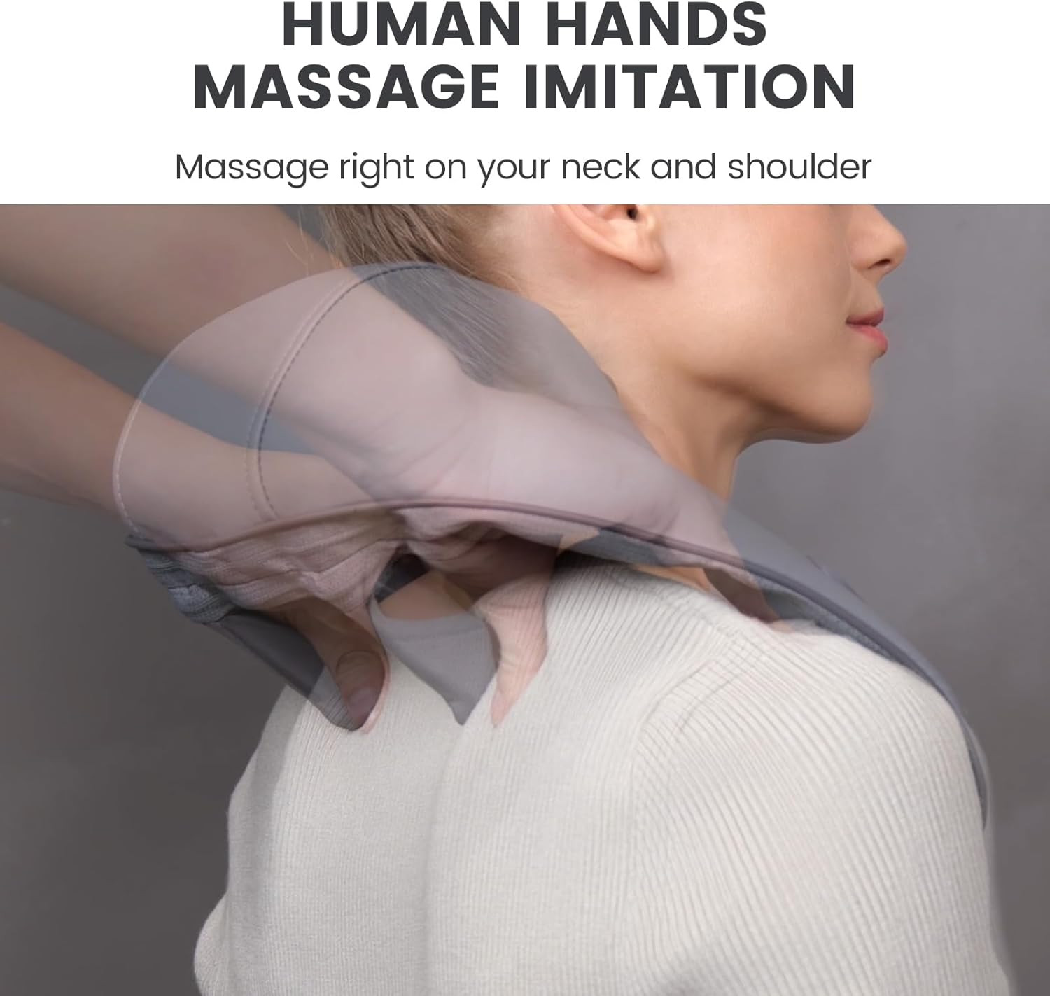 Adjustable Hands-Free Massager with Back Strap – 4.2″-4.8″ Spacing, Shoulder Str