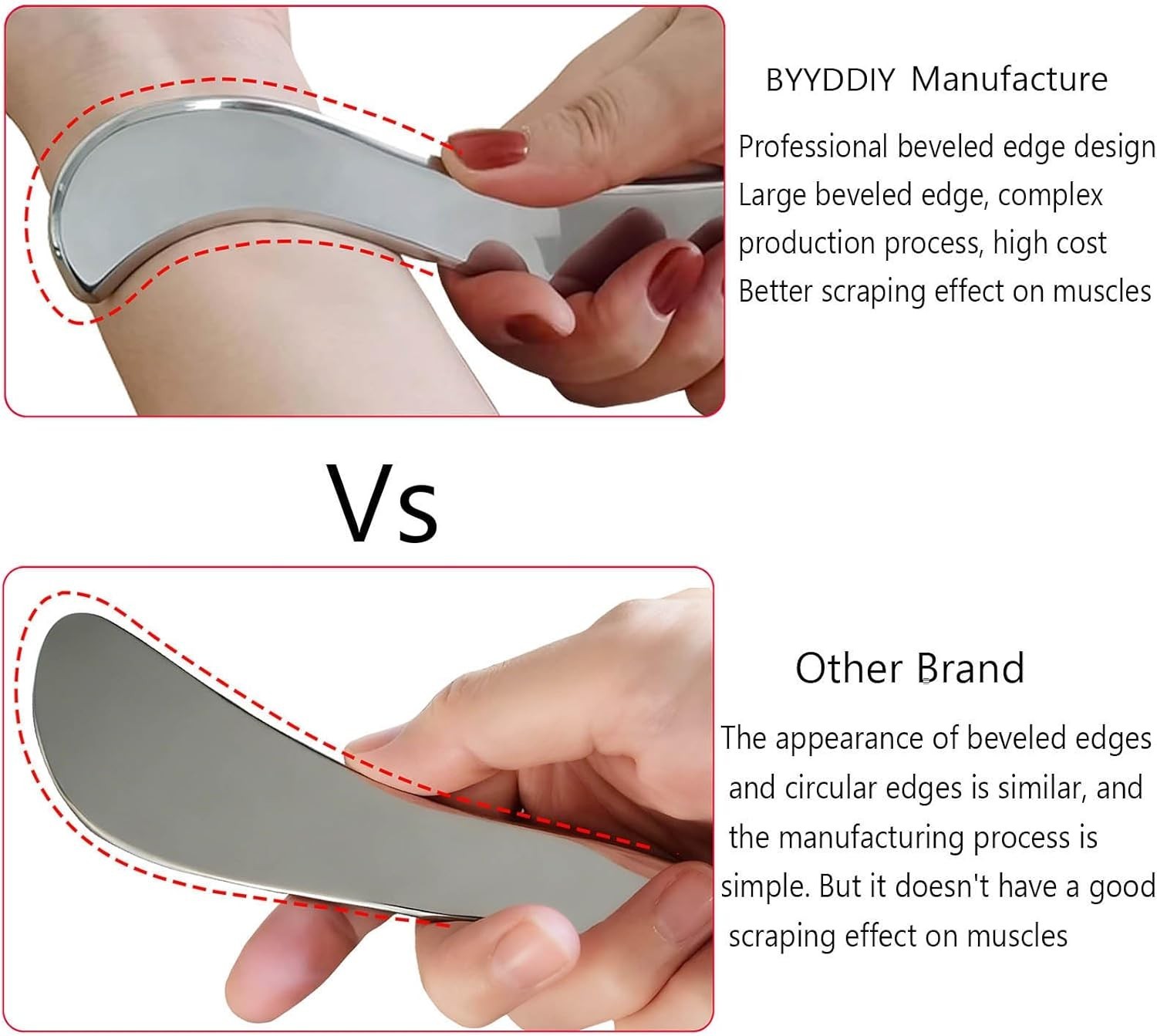 Stainless Steel Gua Sha Muscle Scraper Tool,Scar Tissue Tool,Physical Therapy To