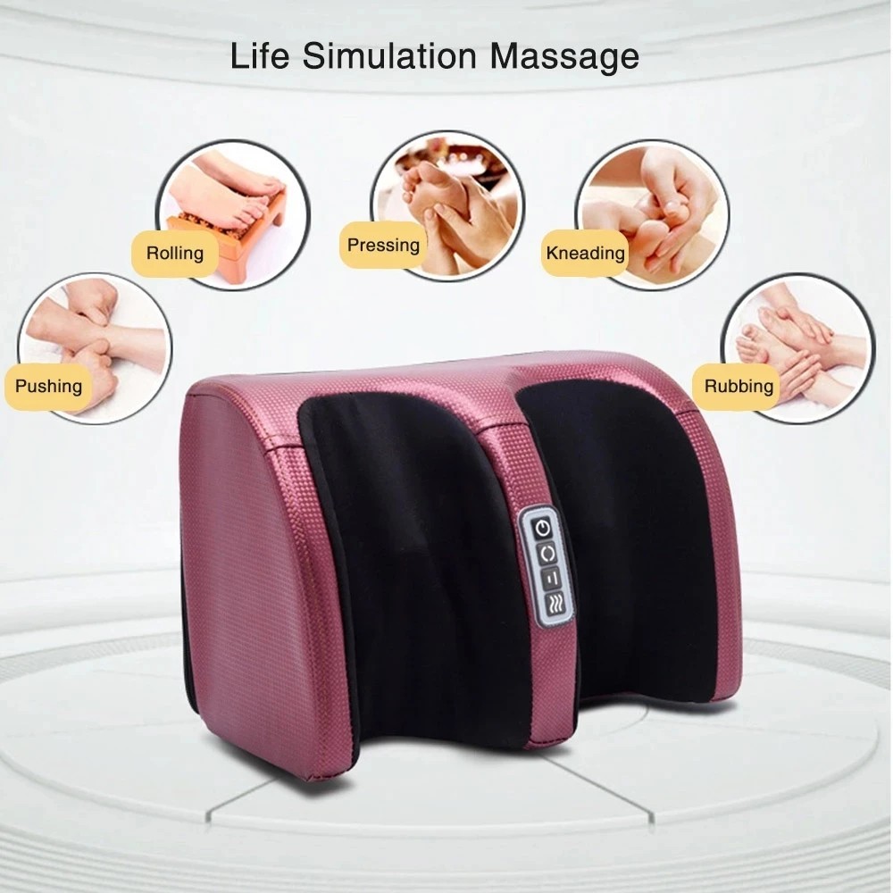 Electric Foot Massager Shiatsu Heated Kneading Calf Leg Pain Relief Machine