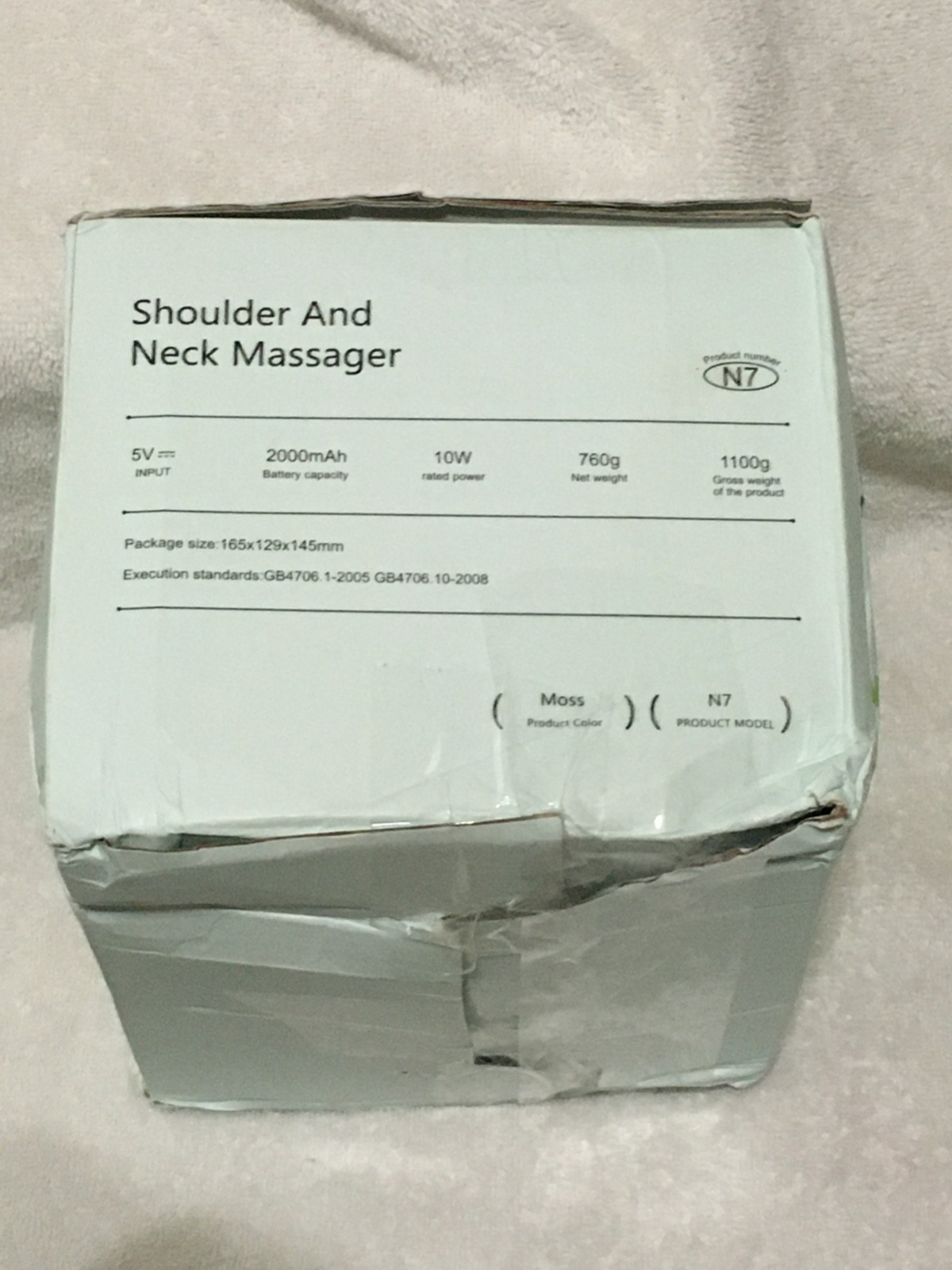 So Shoulder And Neck Massager Heated, Rechargeable, Handheld Green USB Charging