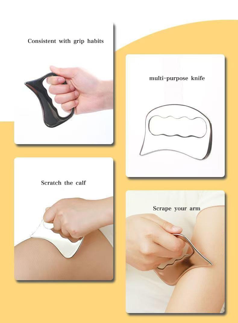 Stainless Steel Gua Sha Scraper for Sports Massage, Fascia Release & Relaxation