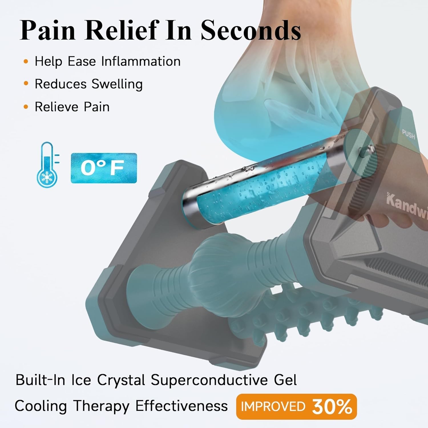 Icing Plantar Fasciitis Relief Foot Roller Massager, Green