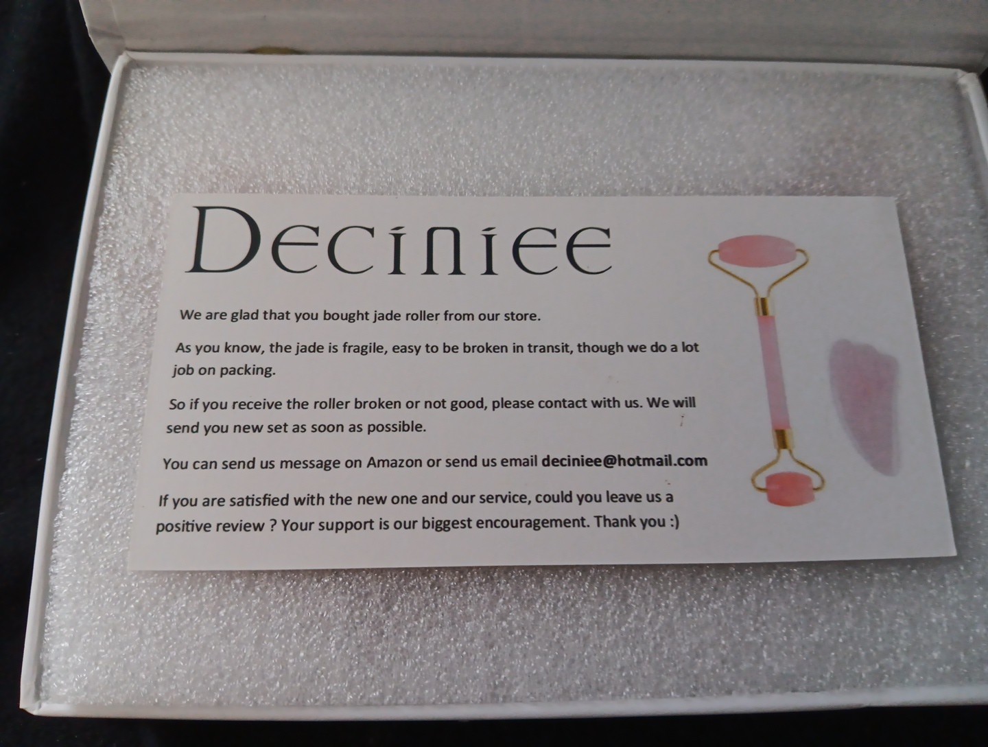Deciniee Jade Roller and Gua Sha Tools Set – Anti Aging Rose Quartz Roller