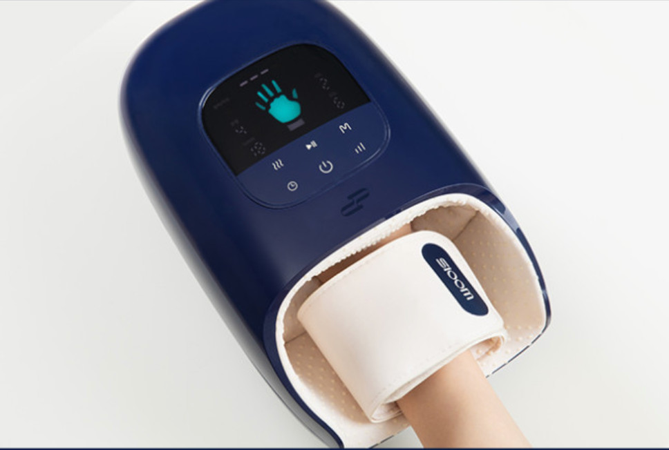 Sloom Hand Massager Finger Care Air Compression Heat Therapy Acupressure