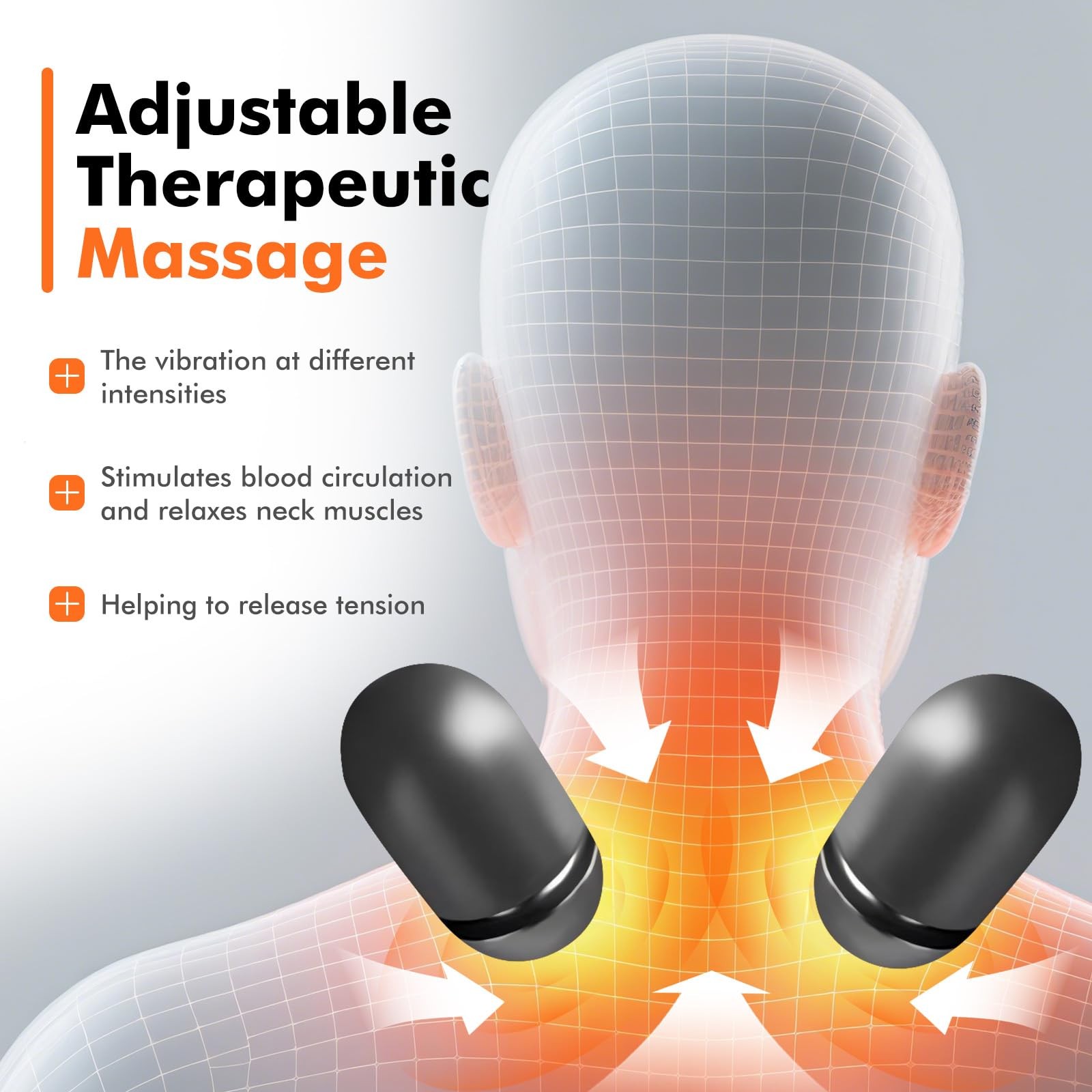 3-in-1 Neck Massager Pillow with Heating & Cervical Traction, Ergonomic Cervi…