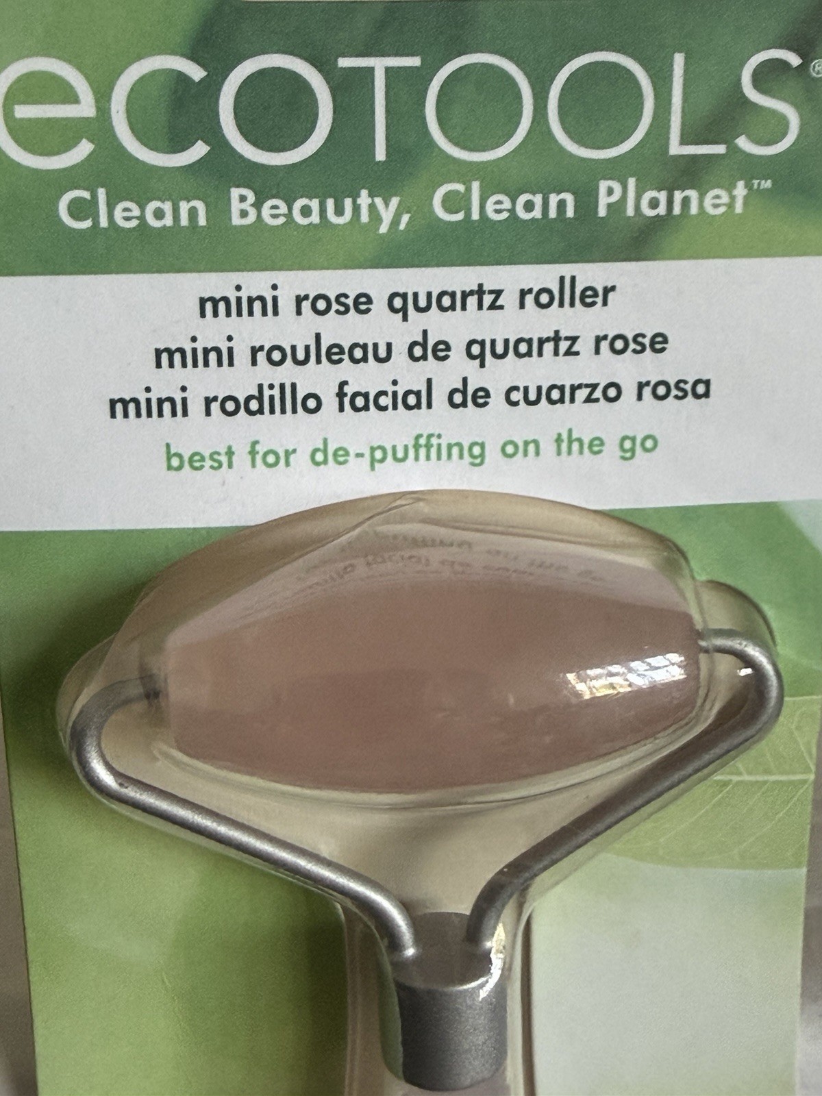 Lot Of 2 Ecotools Mini Rose Quartz Face Massaging Roller New In Package