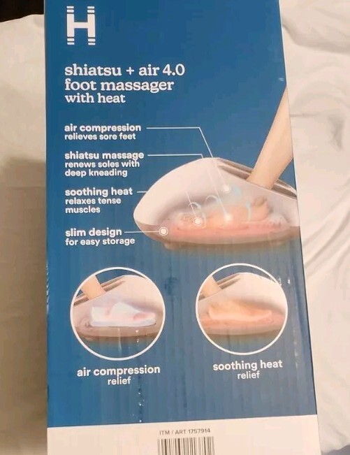 NEW Homedics Shiatsu + Air 4.0 Foot Massager with Heat