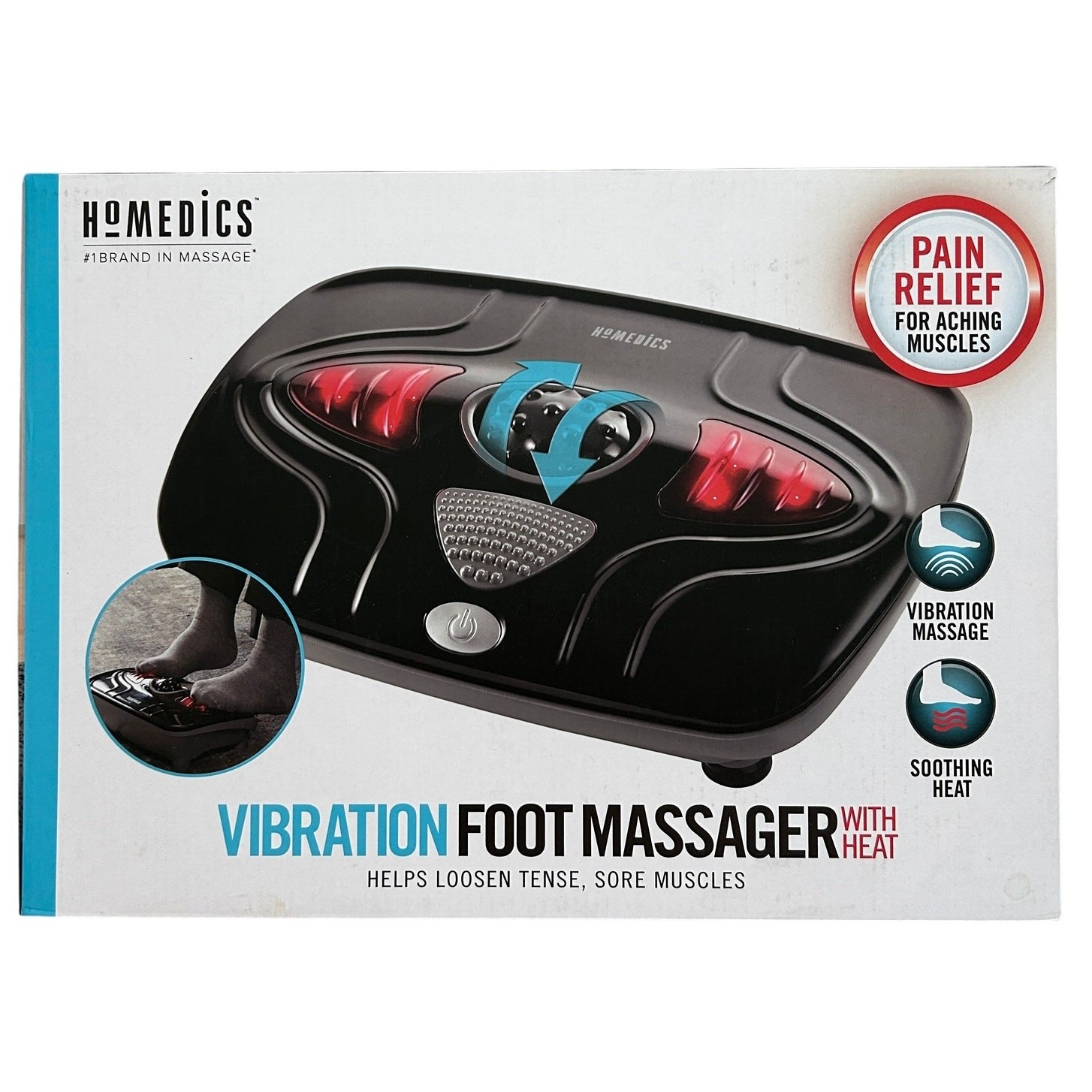 NEW Homedics Vibration Foot Massager with Heat #1 in Massage Health Foot Care