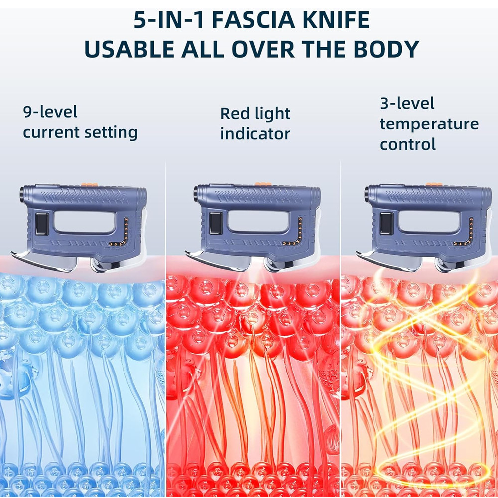 Heated Muscle Scraper,Electric Fascia Knife Multifunctional Massage Tool
