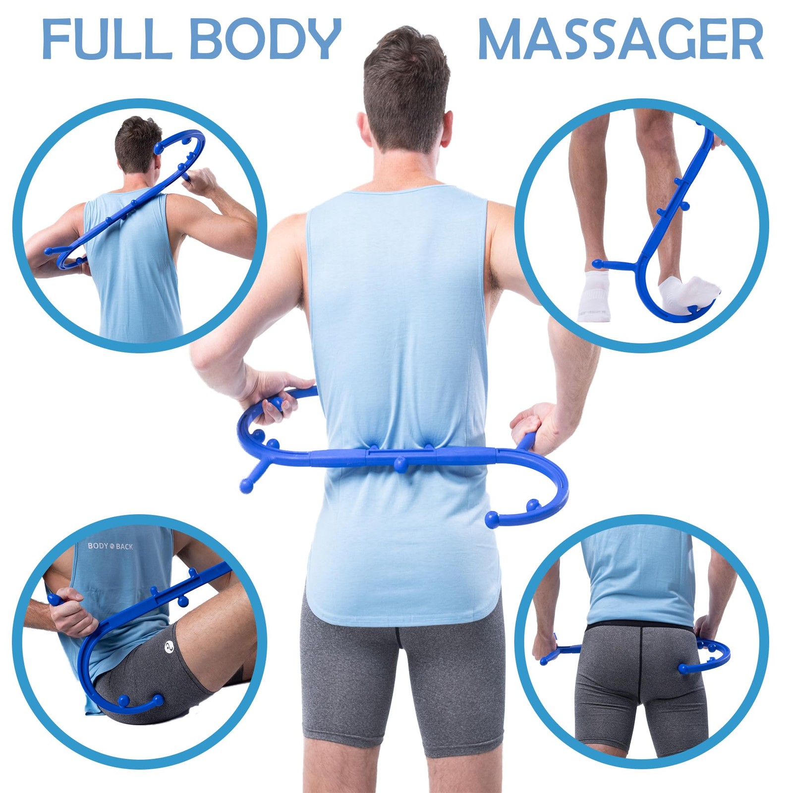 Body Back Buddy Classic Usa Made Handheld Full Body Massage Cane Point Massage