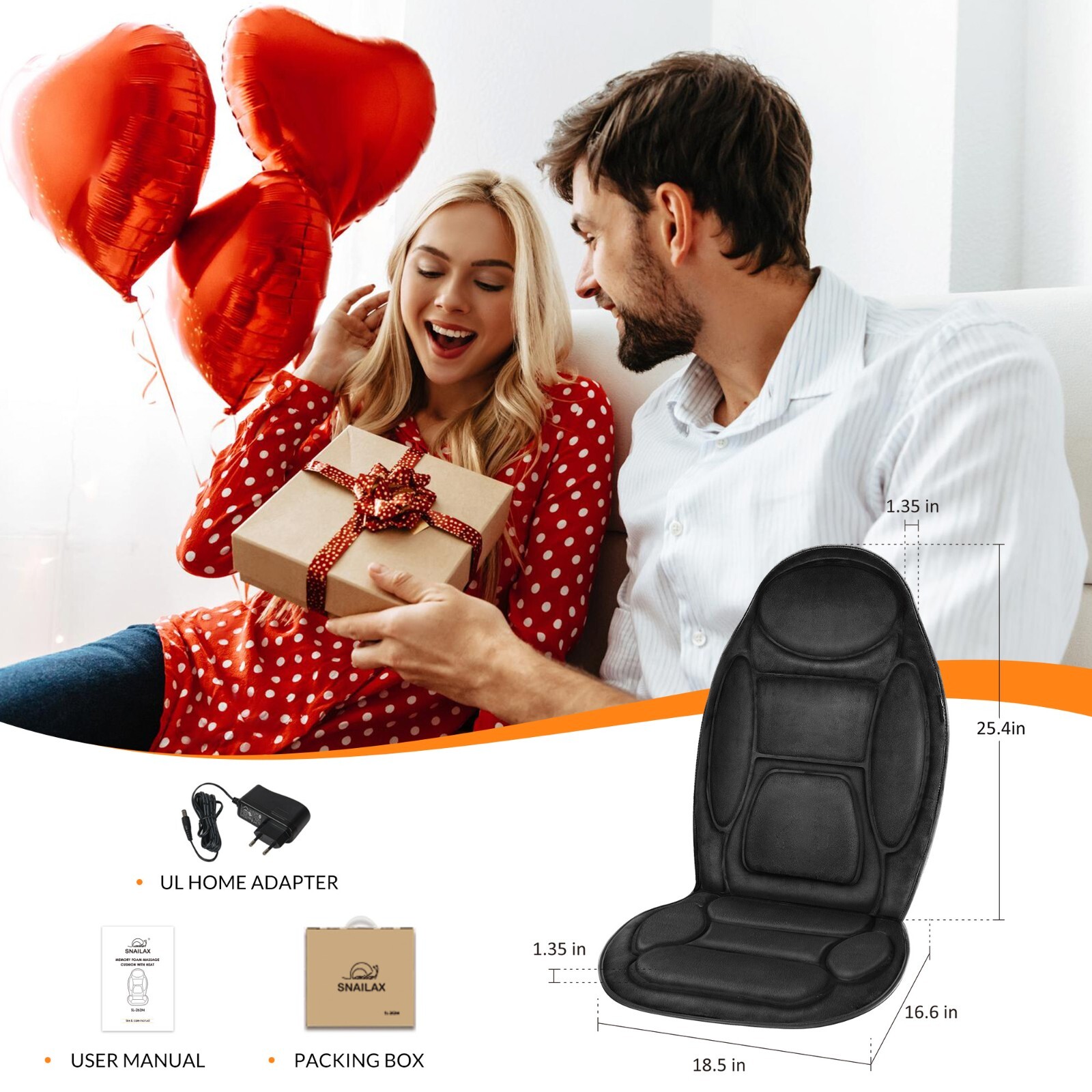 【Snailax Shop】Memory Foam Massage Mat, Massage cushion with 10 Motor Massage