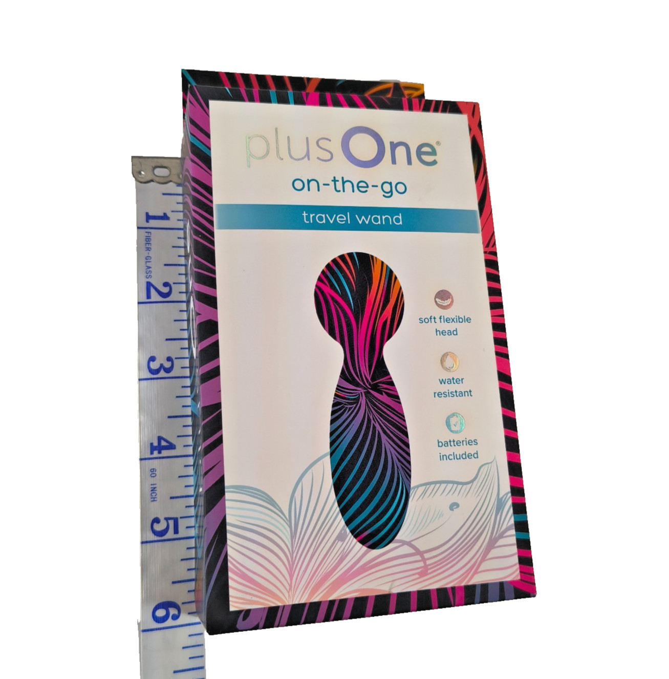 NEW Plus One Travel Wand- 10 Vibration Modes, Teal Silicone Massager + Batteries