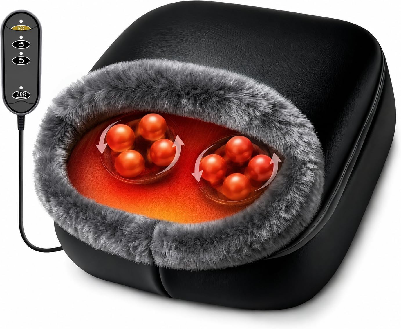 Shiatsu Heated Foot Massager for Plantar Fasciitis & Pain Relief, Foot Warmer