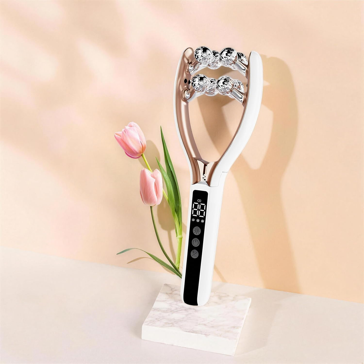 Facial Massager with 3D Roller,Lymphatic Drainage Tool for Face,Arm,Leg and Neck