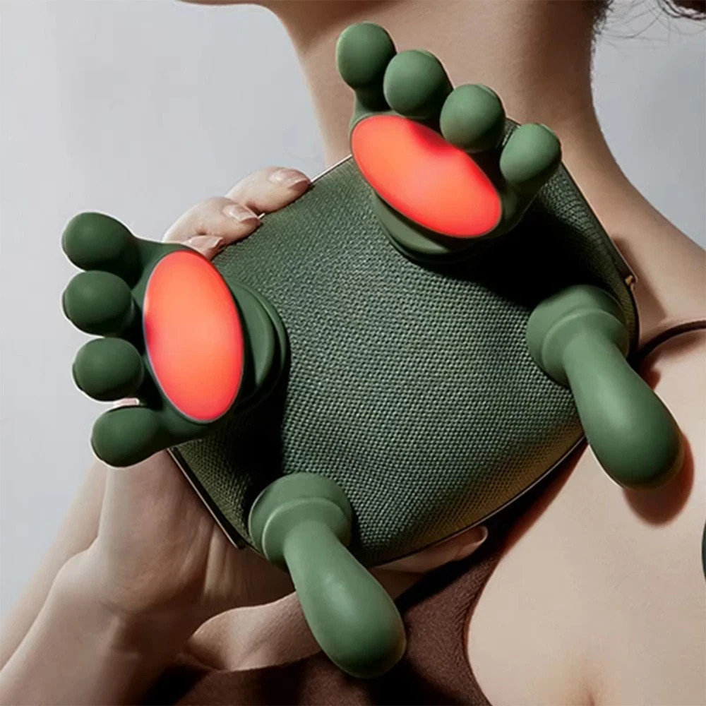 Portable Cervical Neck Massager Cordless Bionic Heating Massager Shoulder Relief