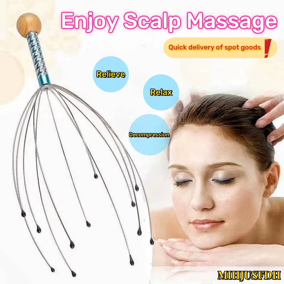 Scalp Massagers with 12 Claws Handheld Head Massage Scratcher for Deep Relaxatio
