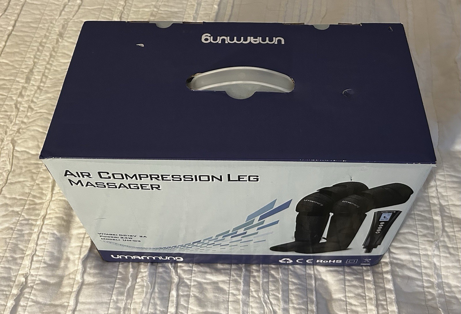 NEW Air Compression Leg Massager w/ Full Leg Compress HEAT Circulation RECOVERY