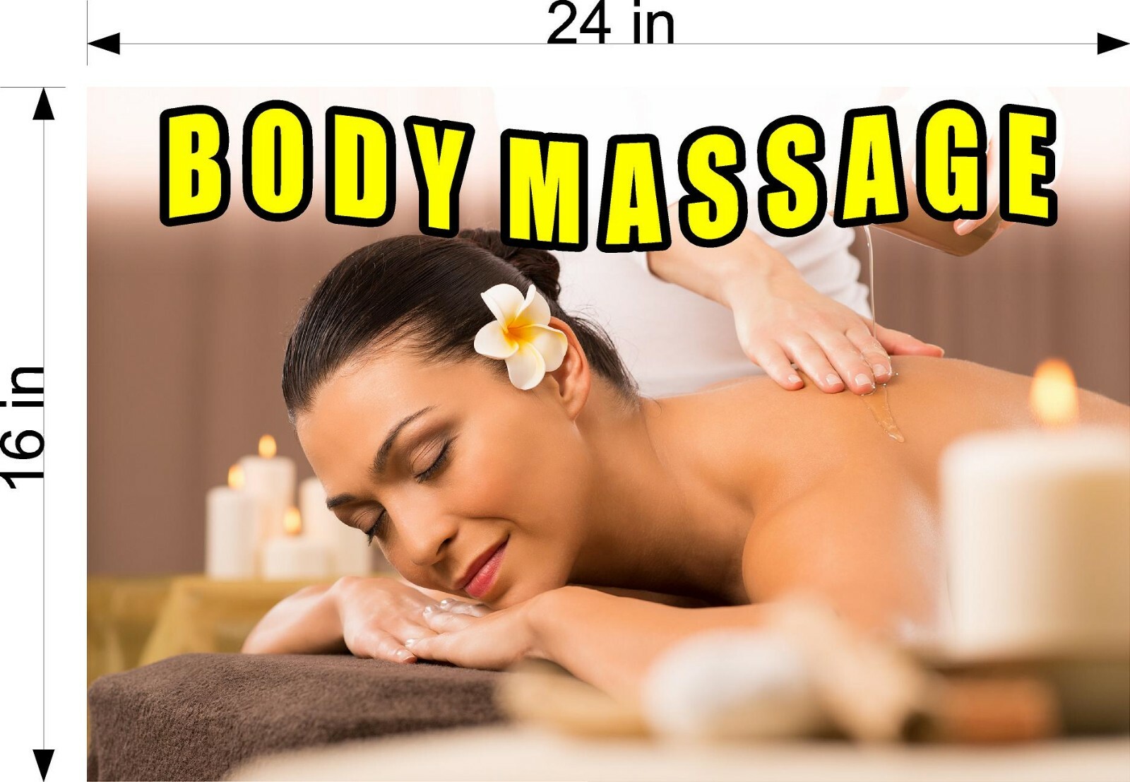 Massage 10 Photo-Realistic Paper Poster Sign Matte Non-Laminated Body Horizontal
