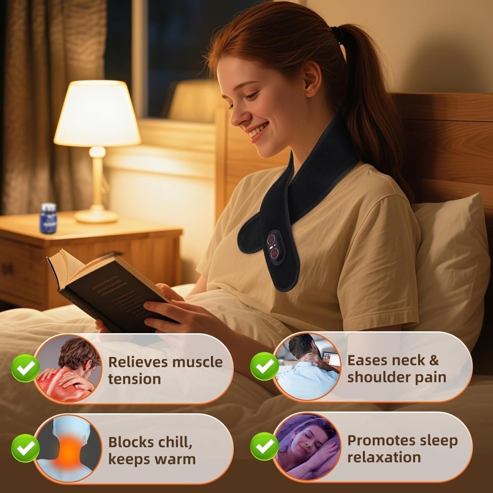 4-in-1 Neck Massager- Portable Neck /Shoulder /Back /Leg Relaxer w/Heat Function