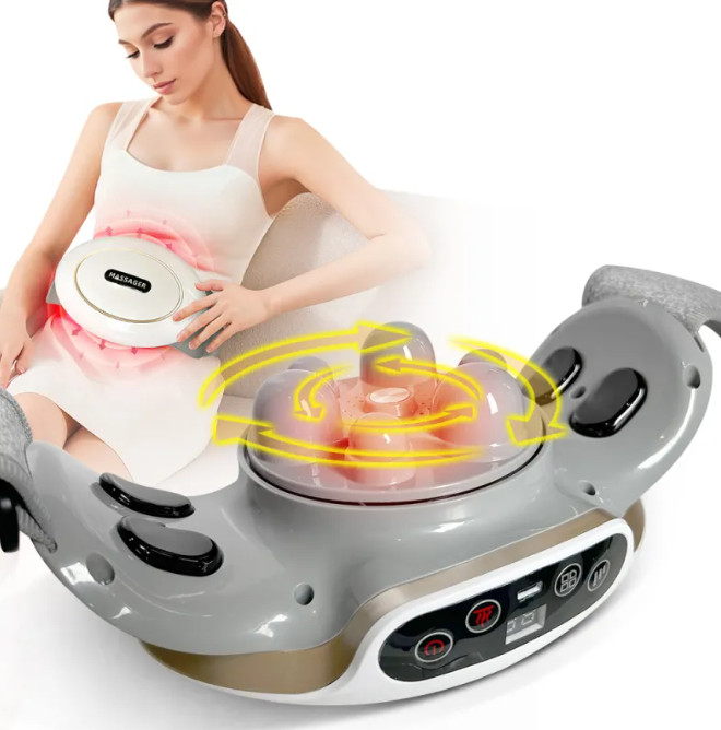 3-in-1 Shiatsu Abdominal Massager – Heating & Wireless – CE Certified Relaxation