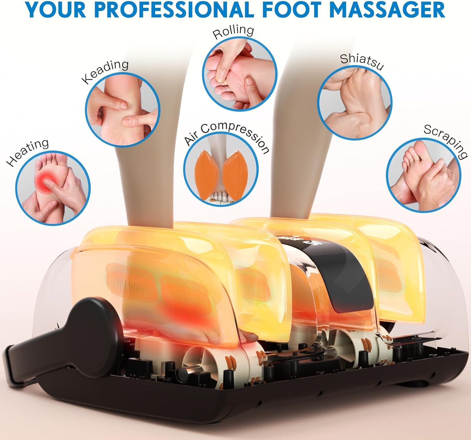 Shiatsu Foot Massager Machine for Neuropathy and Pain Relief, Surprise Heat Ther