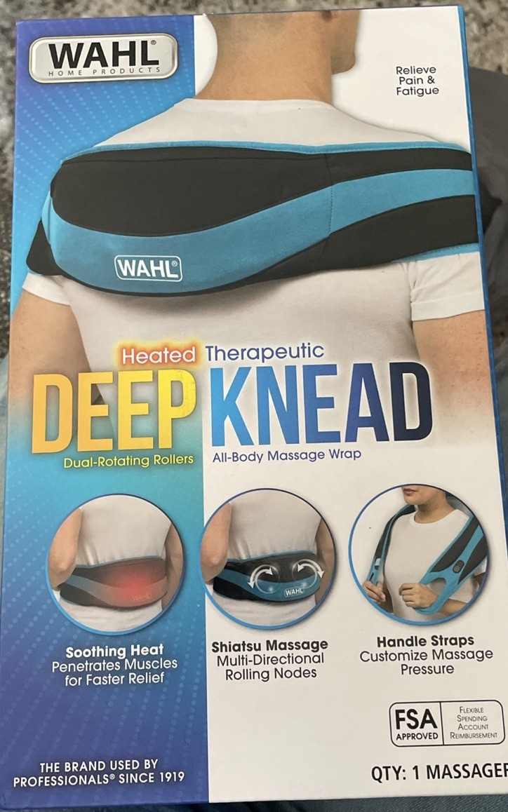 Wahl Heated Deep Knead Therapeutic Wrap 4264 Massager Neck Back
