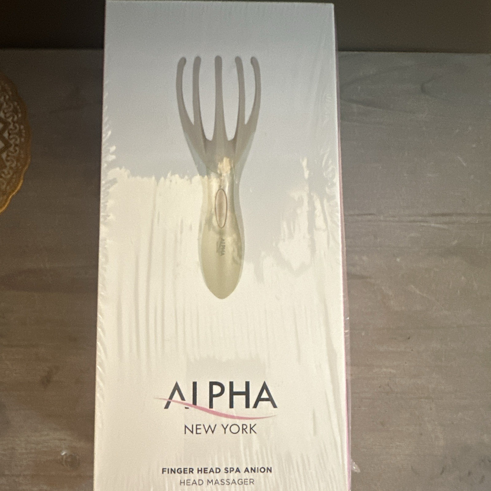 ALPHA New York Finger Head Spa Anion Head & Scalp Massager, Handheld Pink