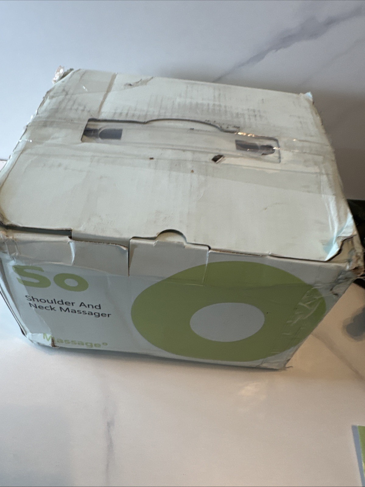 So Massager Shoulder & Neck Massager Deep Tissue Double Palm Kneading Bent Box