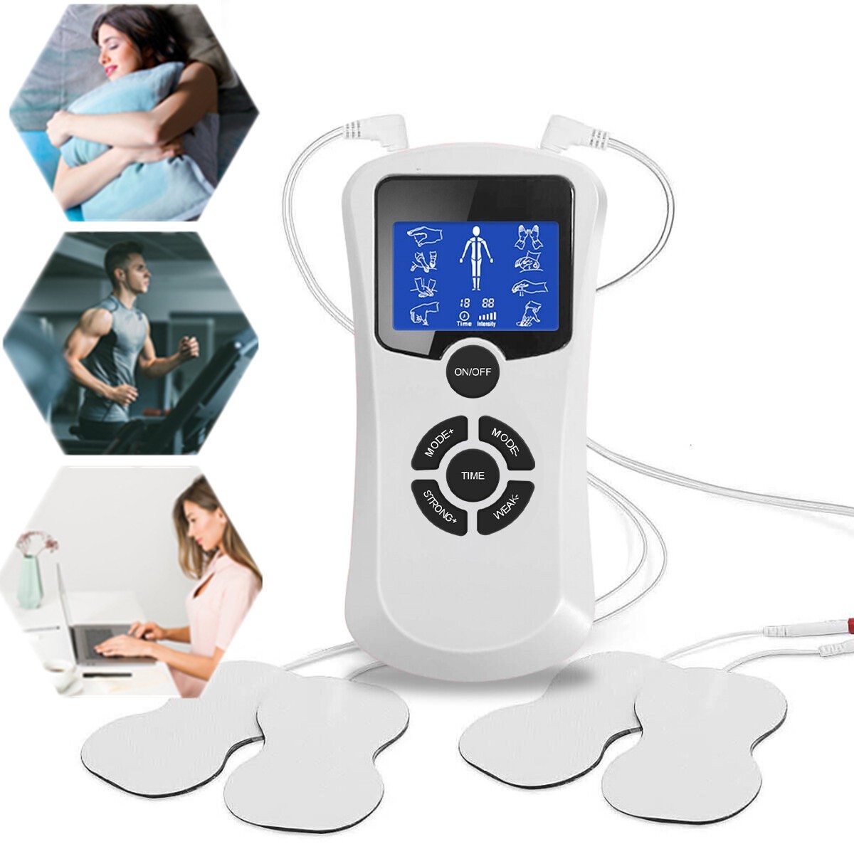 TENS UNIT Electronic Pulse Massager Muscle Stimulator Promote Blood Circulation