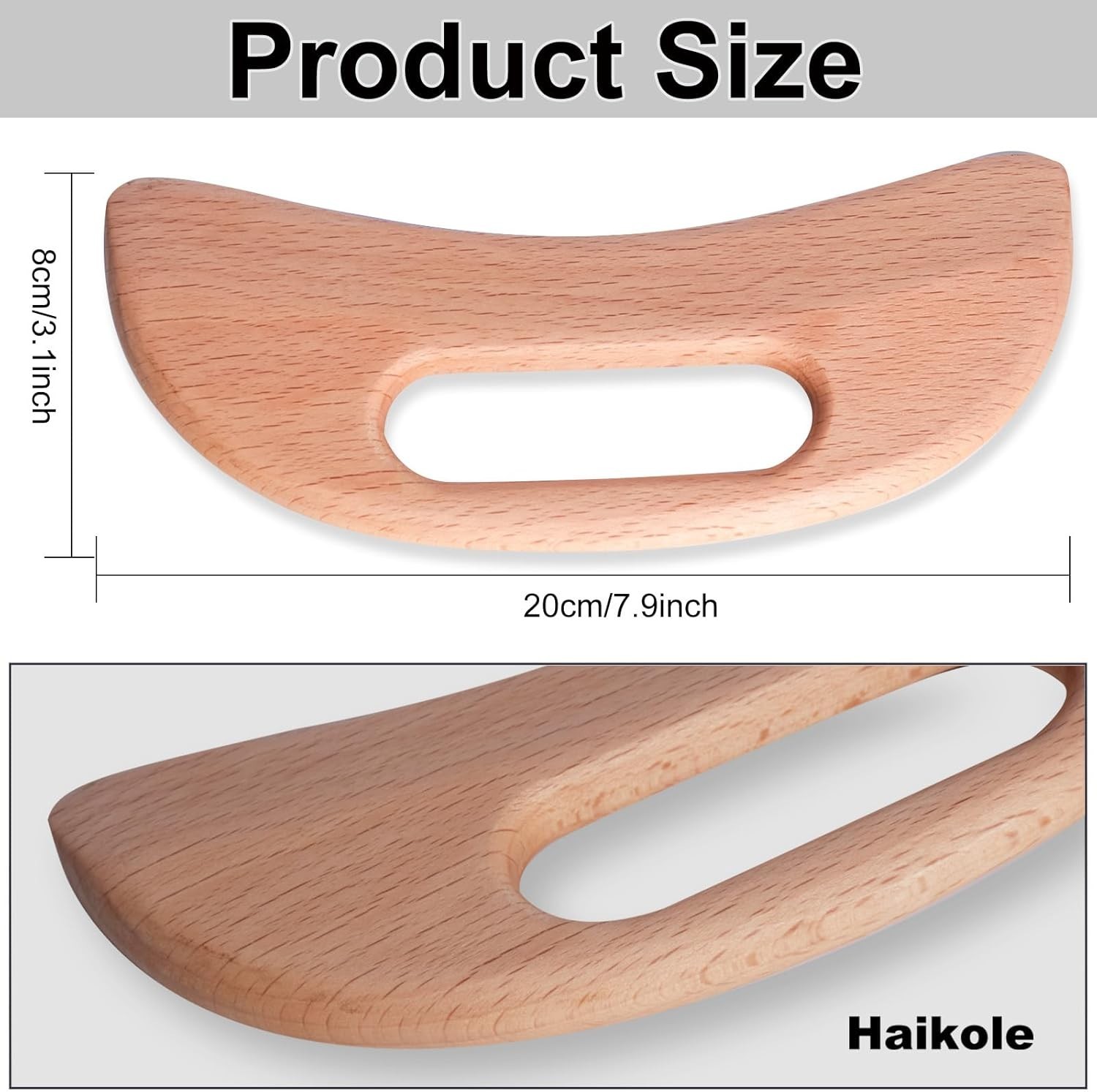 Therapeutic Wooden Gua Sha Tool for Improved Circulation & Cellulite Reduction