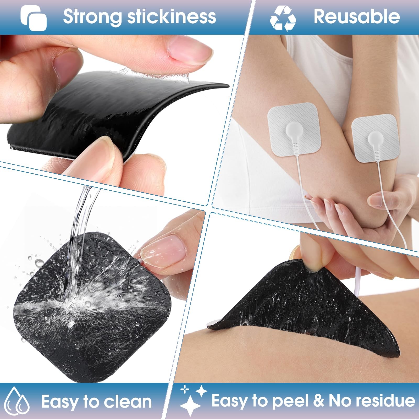 TENS Unit Replacement Pads, 20PCS 3.5mm Snap Electrode Pads, Self-Adhesive El…