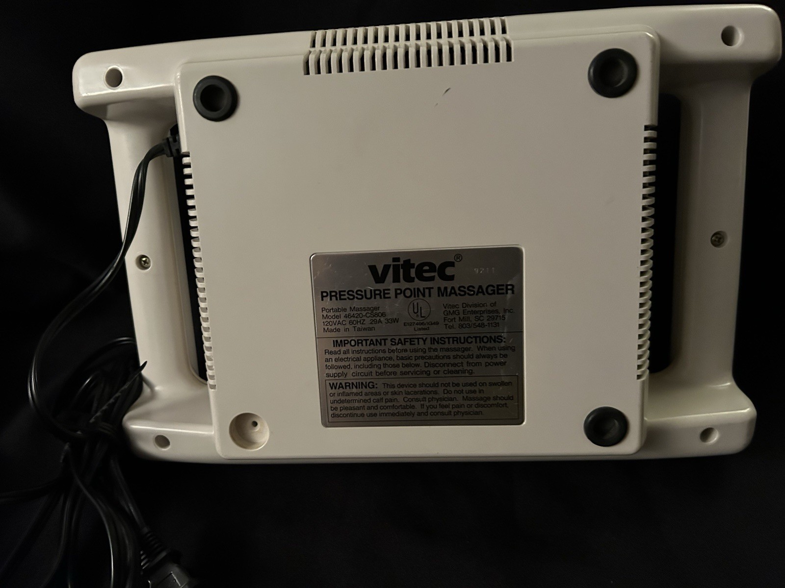 Vitec Pressure Point Massager. Model 46420-CS806. Pre-Owned