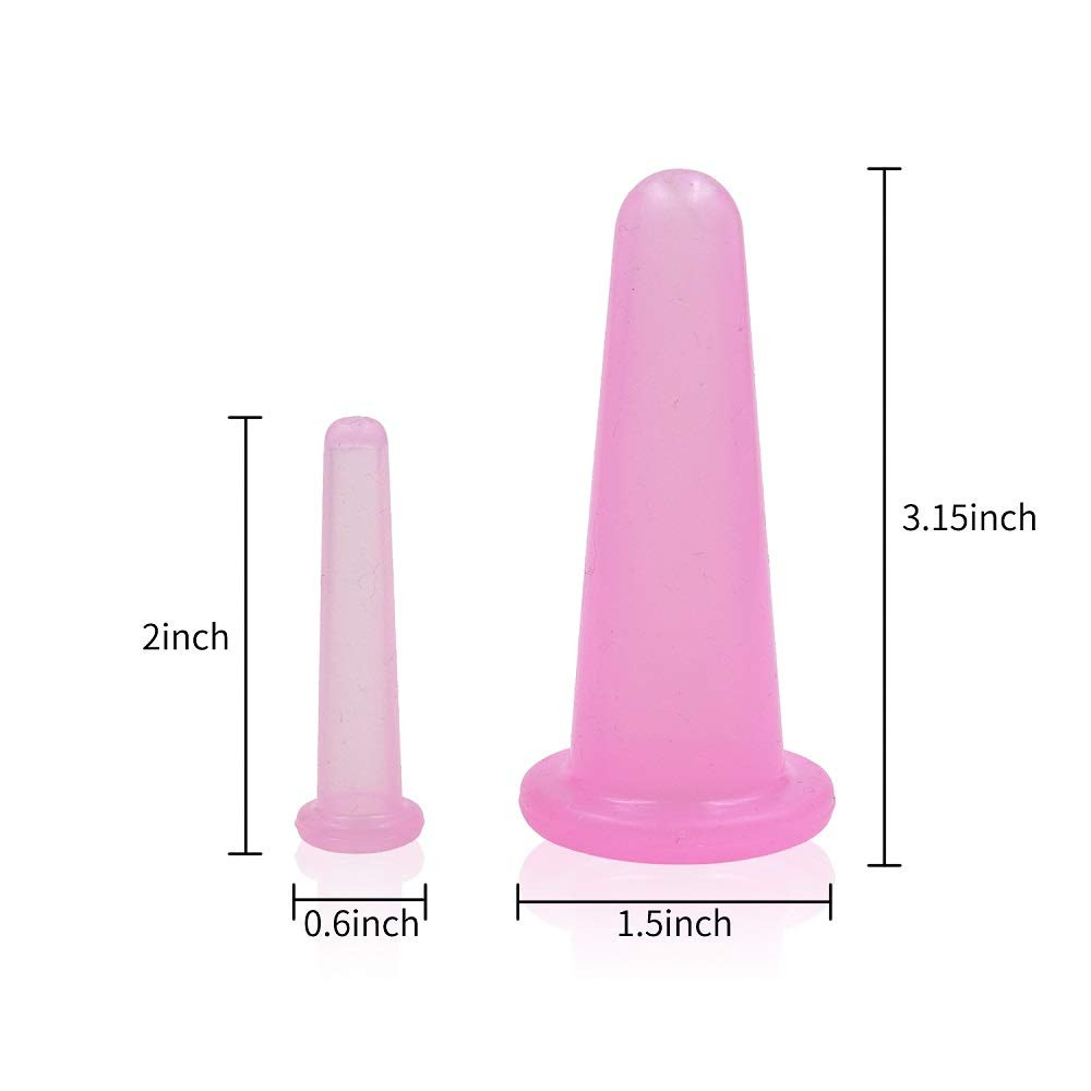 4 Pcs Silicone Facial Cupping Set Massage Cups for Face Body Neck AntiAging Tool