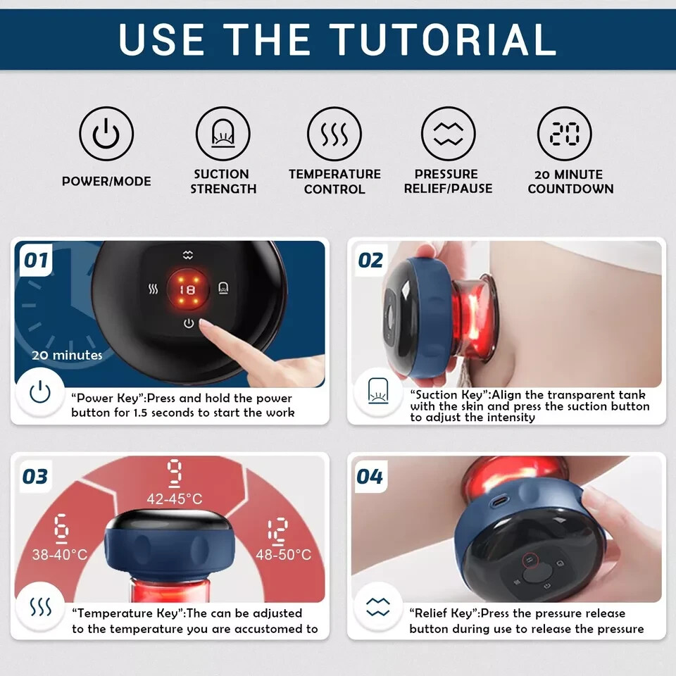 Speed Smart Electric Cupping Therapy Machine with USB Charging & Vacuum Suction