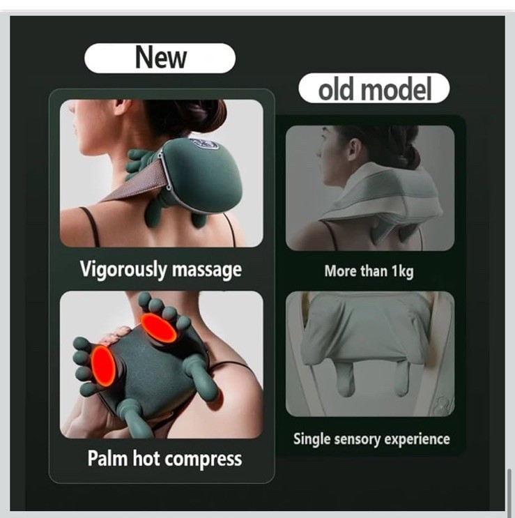 Aocesk Bionic Neck & Shoulder Massager with Soothing Heat for Pain Relief NEW!!!