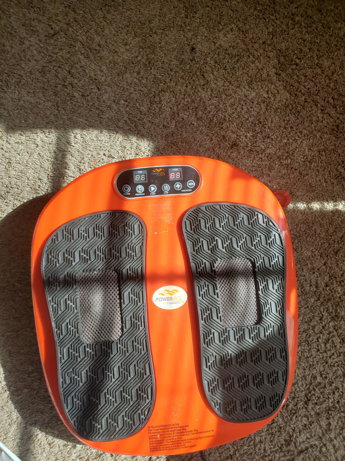 Power Legs Vibration Plate Foot Massager Shiatsu Deep Tissue Pl 1911 No Remote