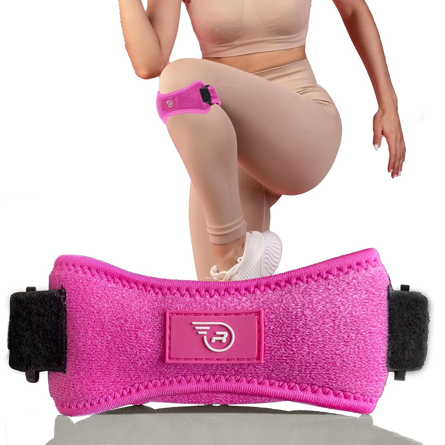 Fitness Recovery Bundle – Handheld Massage Gun + Adjustable Patella Knee Strap