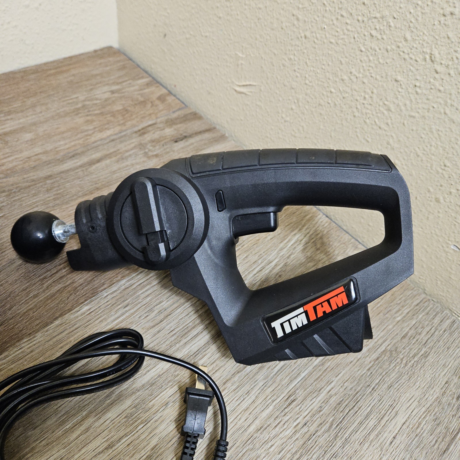 Tim Tam Black Power Massager Deep Tissue Cordless With Charger & Caring Case