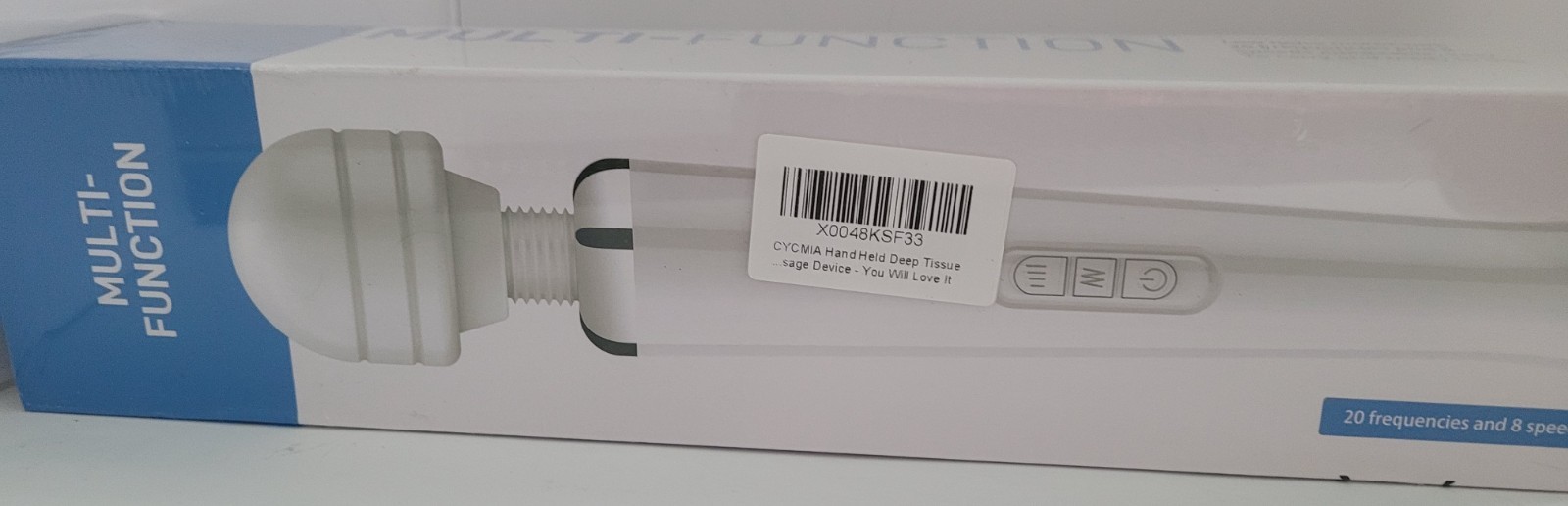 Body Back Relaxation Massager -White Multifunction 8-speed 20 Frequencies