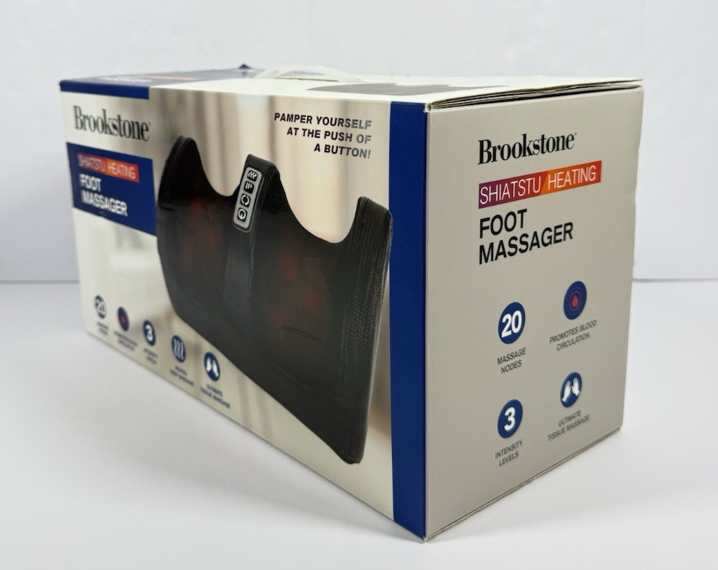 Brookstone Shiatsu Heating Foot Massager BK1620M-BLK