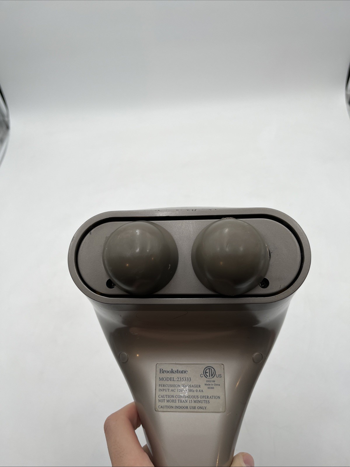 Brookstone Massager 15-Speed Vibrating Full Body Therapy Handheld Model 235333
